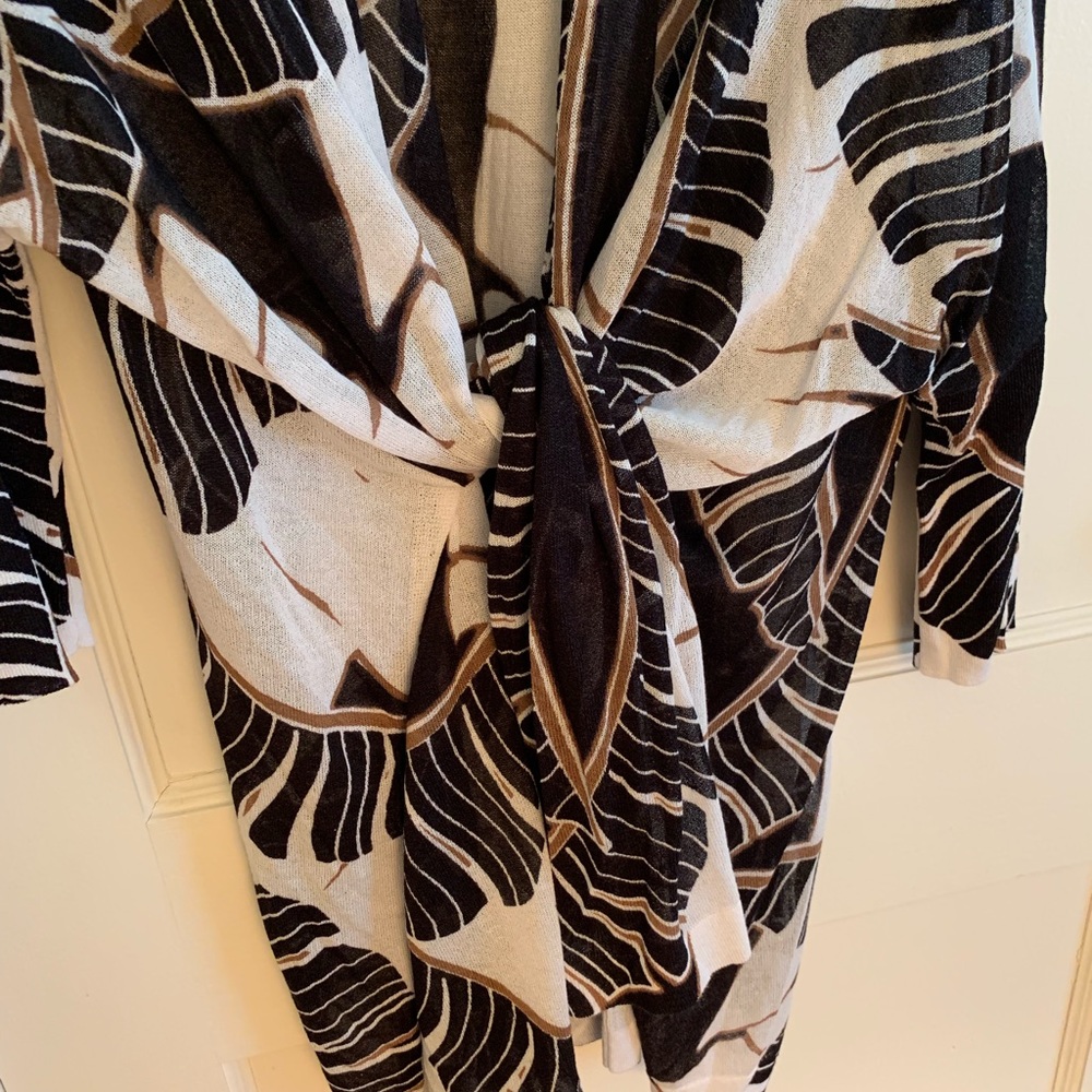 Chico’s long cardigan print with ties - Picture 3 of 6